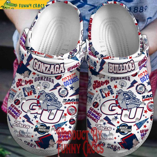 Gonzaga Bulldogs For Life Crocs Shoes