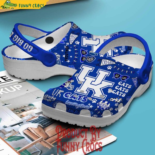 Kentucky Wildcats Go Big Blue Football Crocs For Adults