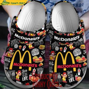 Mcdonalds Fresh From Burgers Black Crocs 1