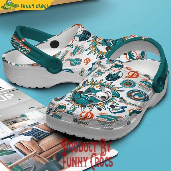 Miami Dolphins Strong Football Crocs For Adults