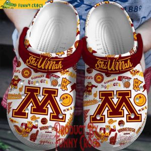 Minnesota Golden Gophers Ski U Mah Basketball Crocs Shoes 1