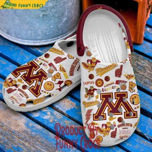 Minnesota Golden Gophers Ski U Mah Basketball Crocs Shoes 2