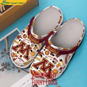 Minnesota Golden Gophers Ski U Mah Basketball Crocs Shoes 3