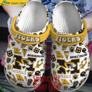 Missouri Tigers Football Pattern Crocs For Adults 1