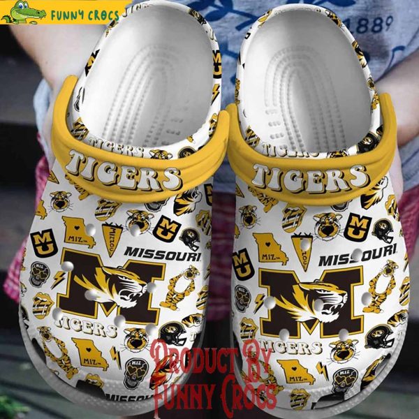 Missouri Tigers Football Pattern Crocs For Adults