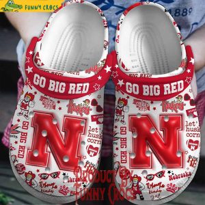 Nebraska Cornhuskers Logo 3D Go Big Red Crocs Shoes