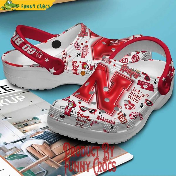 Nebraska Cornhuskers Logo 3D Go Big Red Crocs Shoes