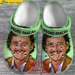 Pedro Pascal Face Green Crocs Slippers