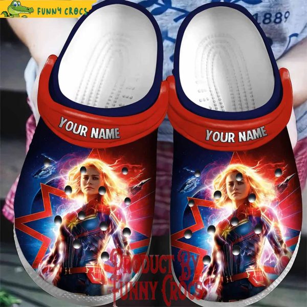 Personalized Captain Marvel Carol Danvers Crocs Shoes