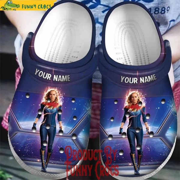 Personalized Captain Marvel Carol Danvers Universe Crocs Shoes