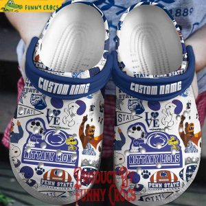 Personalized Penn State Nittany Lions Snoopy Crocs Shoes