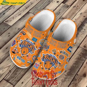 Premium New York Knicks NBA Orange Crocs Shoes