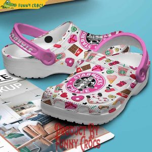 Starbucks Happy Valentines Pattern Crocs 2