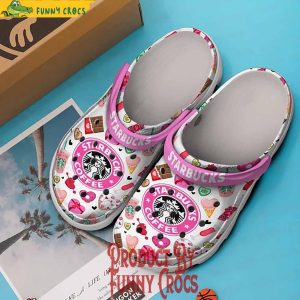 Starbucks Happy Valentines Pattern Crocs 3