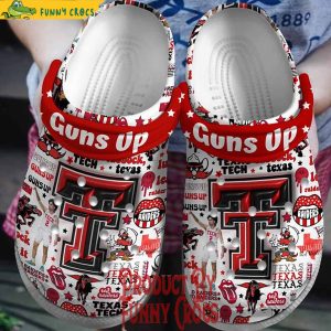 Texas Tech Red Raiders Guns Up Basketball Crocs Shoes 1