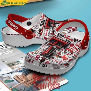 Texas Tech Red Raiders Guns Up Basketball Crocs Shoes 3