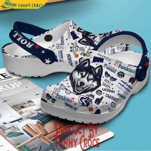 Uconn Huskies Roll Skies Basketball Crocs Shoes 3