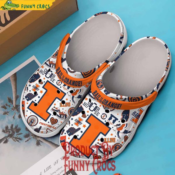 University Of Illinois Fighting Illini Football Crocs Shoes