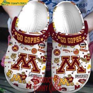 University Of Minnesota Go Gophers Basketball Crocs Shoes 1