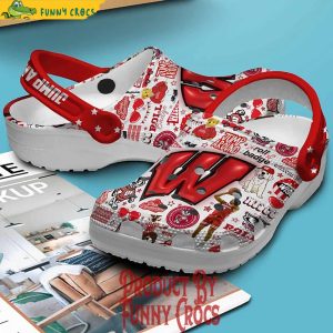 Wisconsin Badgers Jump Around Logo 3D Basketball Crocs Shoes