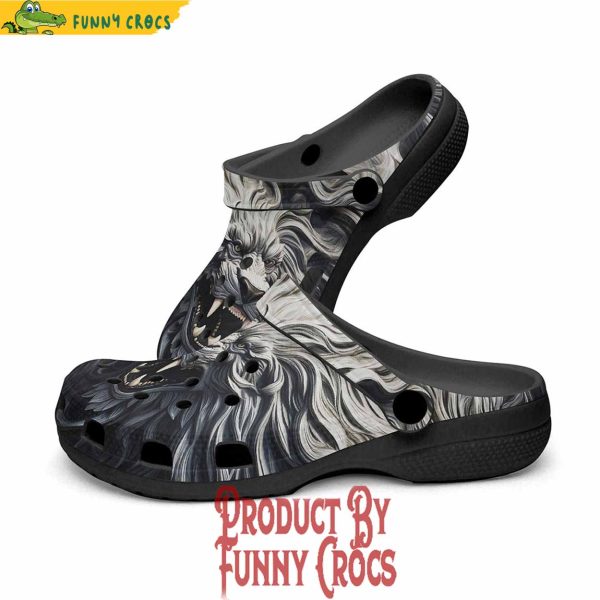 Colorful Creepy Lion Carving Crocs Shoes