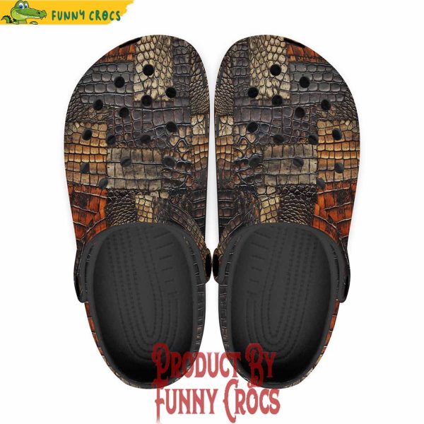 Colorful Crocodile Skins Patchwork Crocs Shoes