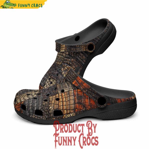 Colorful Crocodile Skins Patchwork Crocs Shoes