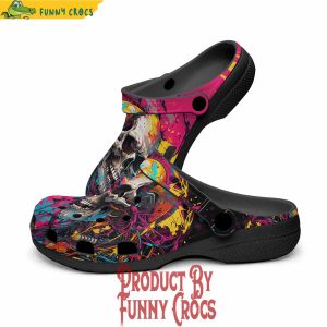 Colorful Cyberpunk Skull Crocs Shoes