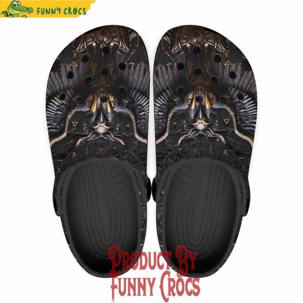 Colorful Dark Gold Egyptian Phoenix Crocs Shoes