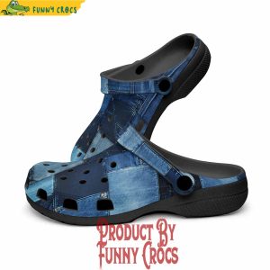 Colorful Denim Patchwork Crocs Shoes 2