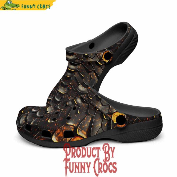 Colorful Dragon Skin Pattern Crocs Shoes