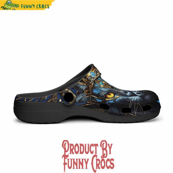 Colorful Egyptian Cat With Crown Crocs Shoes