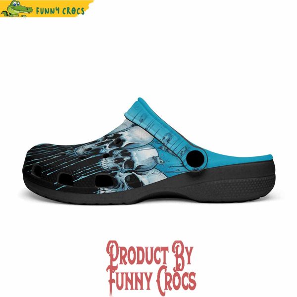 Colorful Expressionistic Skulls Drip Crocs Shoes