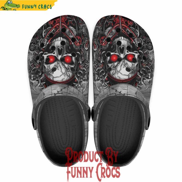 Colorful Fantasy Skull Mechanical Gears Crocs Shoes