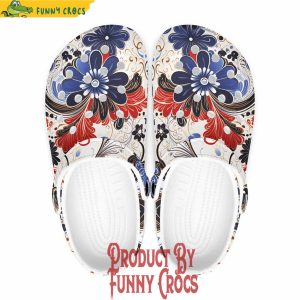 Colorful Flower Artistic Doodles Crocs Shoes 1