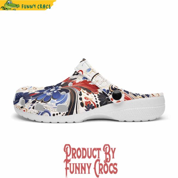 Colorful Flower Artistic Doodles Crocs Shoes