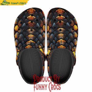 Colorful Golden Dragon Skin Crocs Shoes