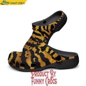 Colorful Golden Tiger Fur Crocs Shoes