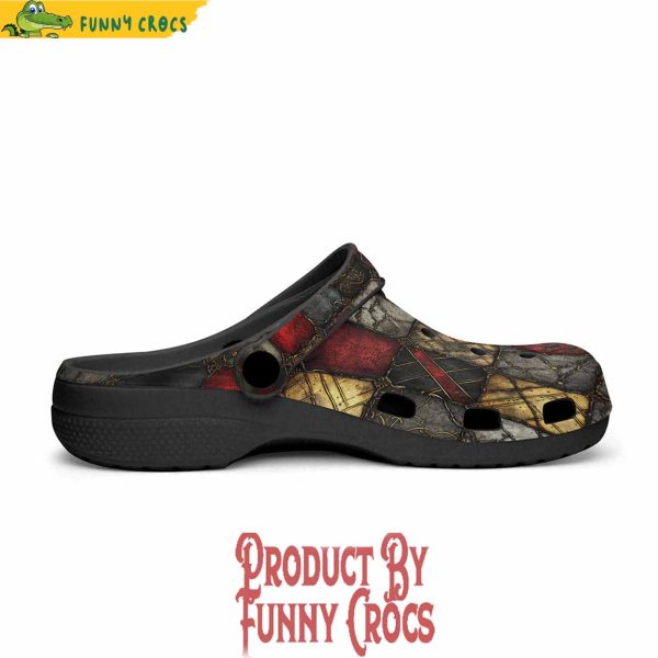 Colorful Gothic Tiles Pattern Crocs Shoes