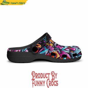 Colorful Graffiti Letters Collage Crocs Shoes 3