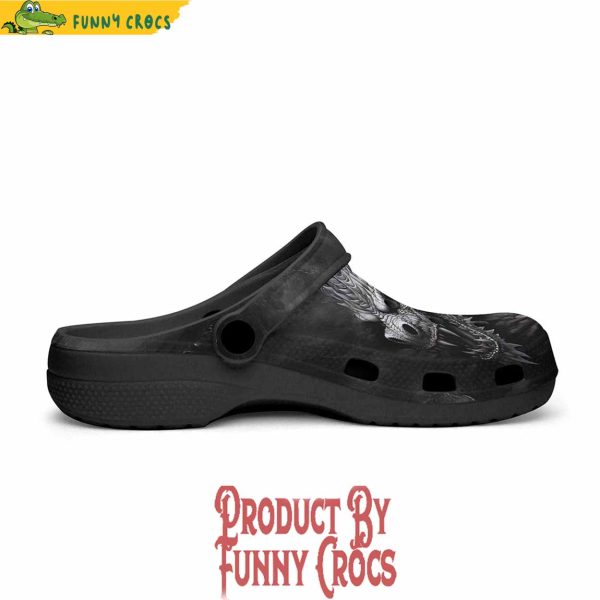 Colorful Gray Dragon Apocalypse Art Crocs Shoes