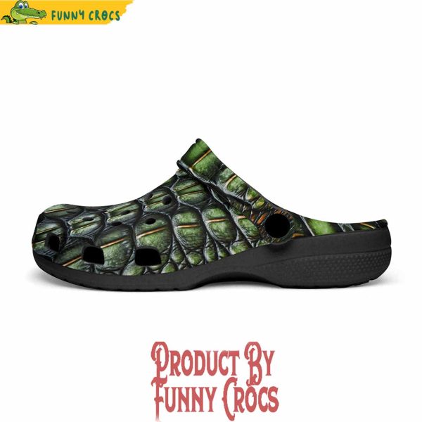 Colorful Green Crocodile Skin Crocs Shoes