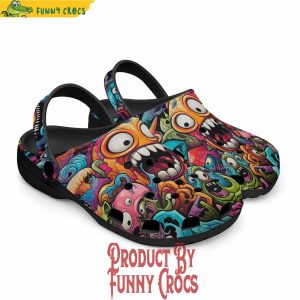 Colorful Monsters Graffiti Art Crocs Shoes 5