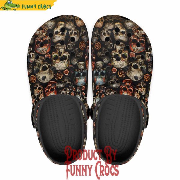 Colorful Skulls Wall Art Crocs Shoes