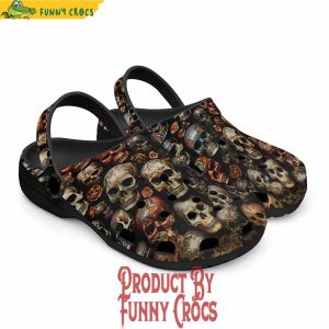 Colorful Skulls Wall Art Crocs Shoes 5