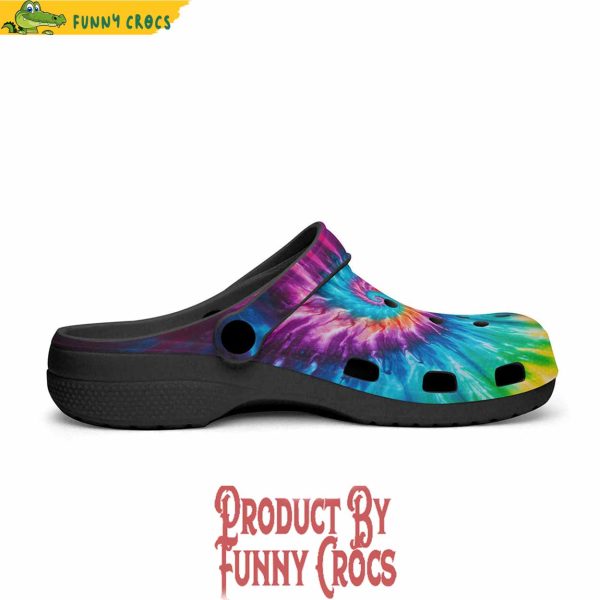 Colorful Tie Dye Crocs Shoes