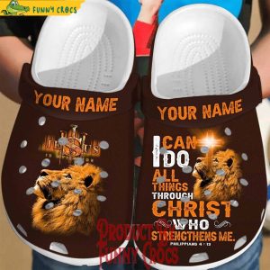 Custom I Can Do All Things Through Christ Who Strengthens Me Jesus Crocs Slippers