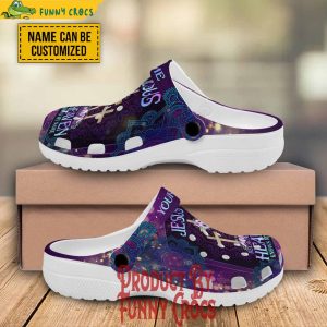 Custom Jesus Because Of Him Heaven Knows My Name Crocs Shoes 2