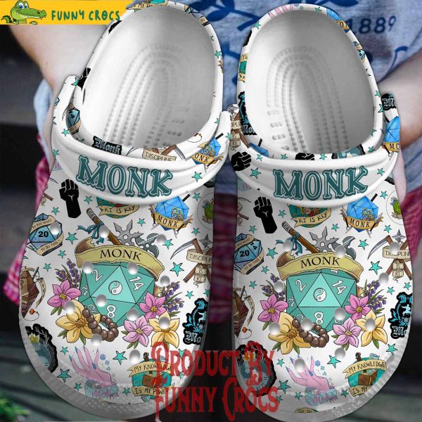 Dungeons And Dragons Monk White Crocs Shoes