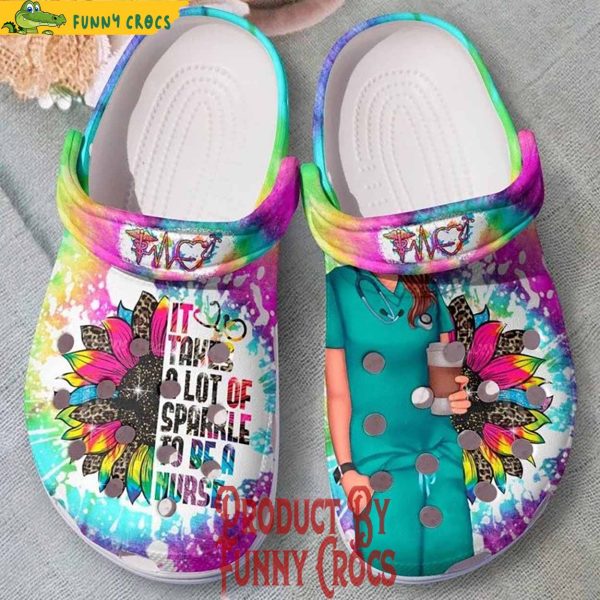 It Takes A Lot Of Sparkle To Be A Nurse Crocs Shoes